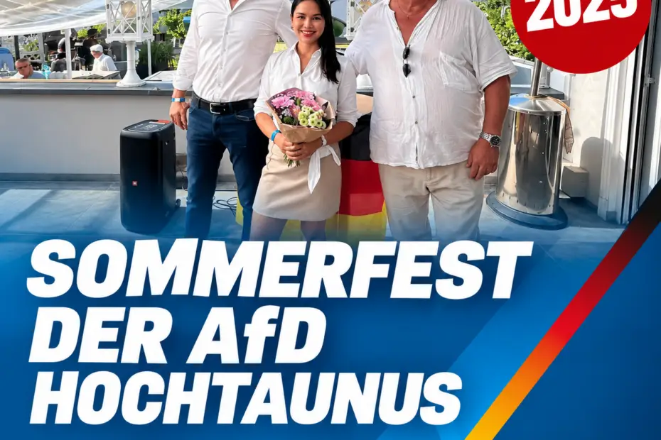 Mehrere Teilnehmer beim Sommerfest der AfD Hochtaunus 2025
