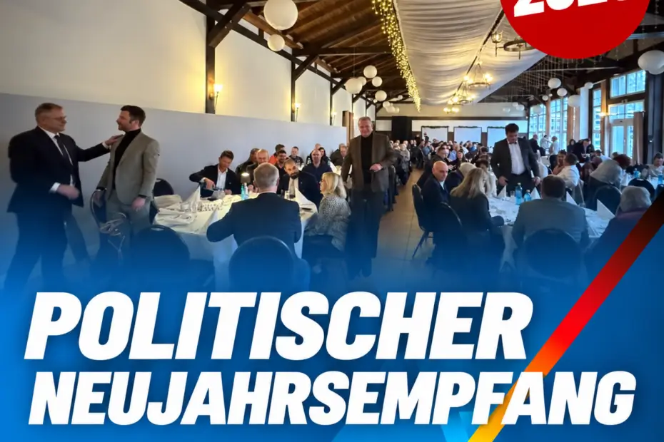 Gäste beim politischen Neujahrsempfang der AfD Hochtaunus 2026 in einem Veranstaltungssaal